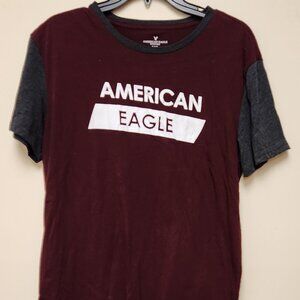 American Eagle AE Active Flex Lot of 3 T-shirts Men Burgundy Gray Medium